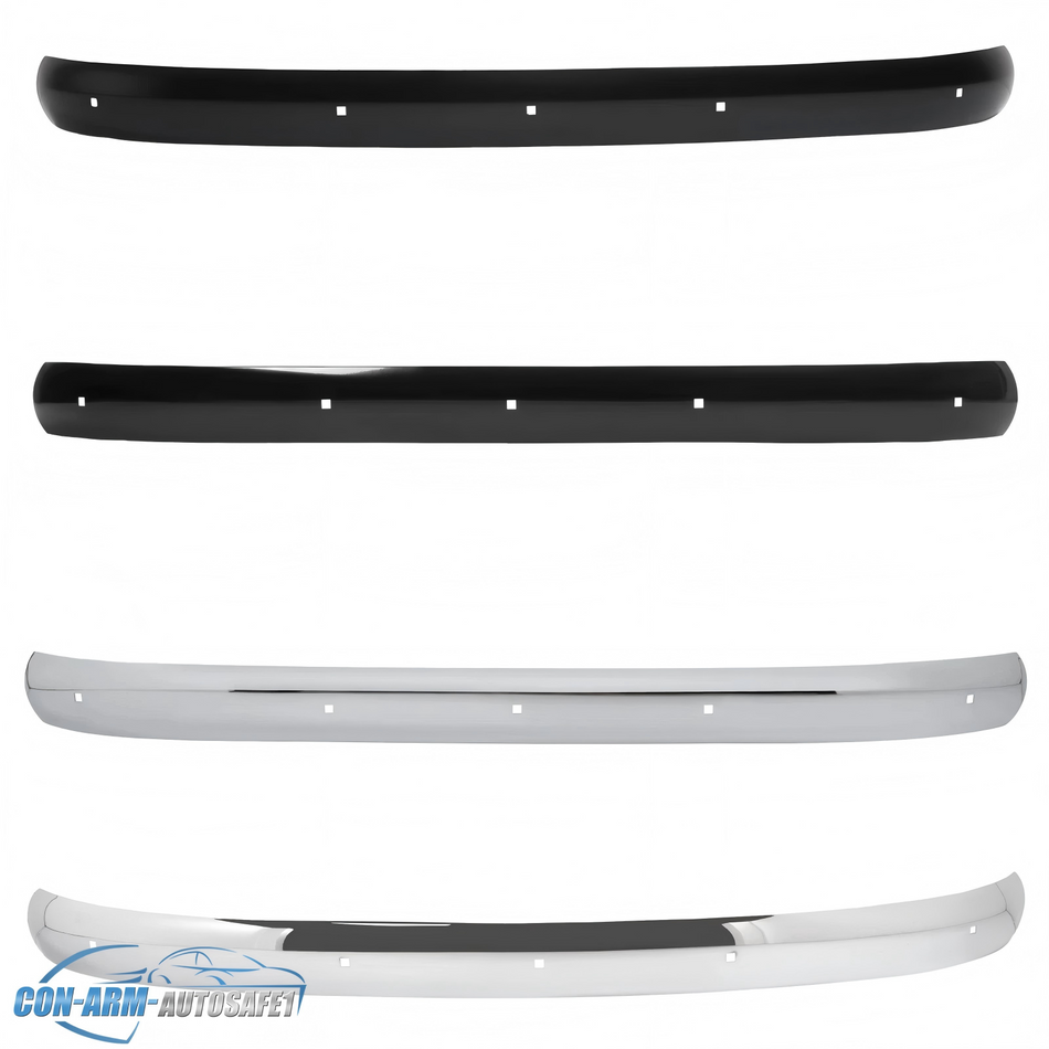 For Chevy&GMC Truck 1947-1955 Black/Silver New Steel Bumper Face Bar Front+Rear